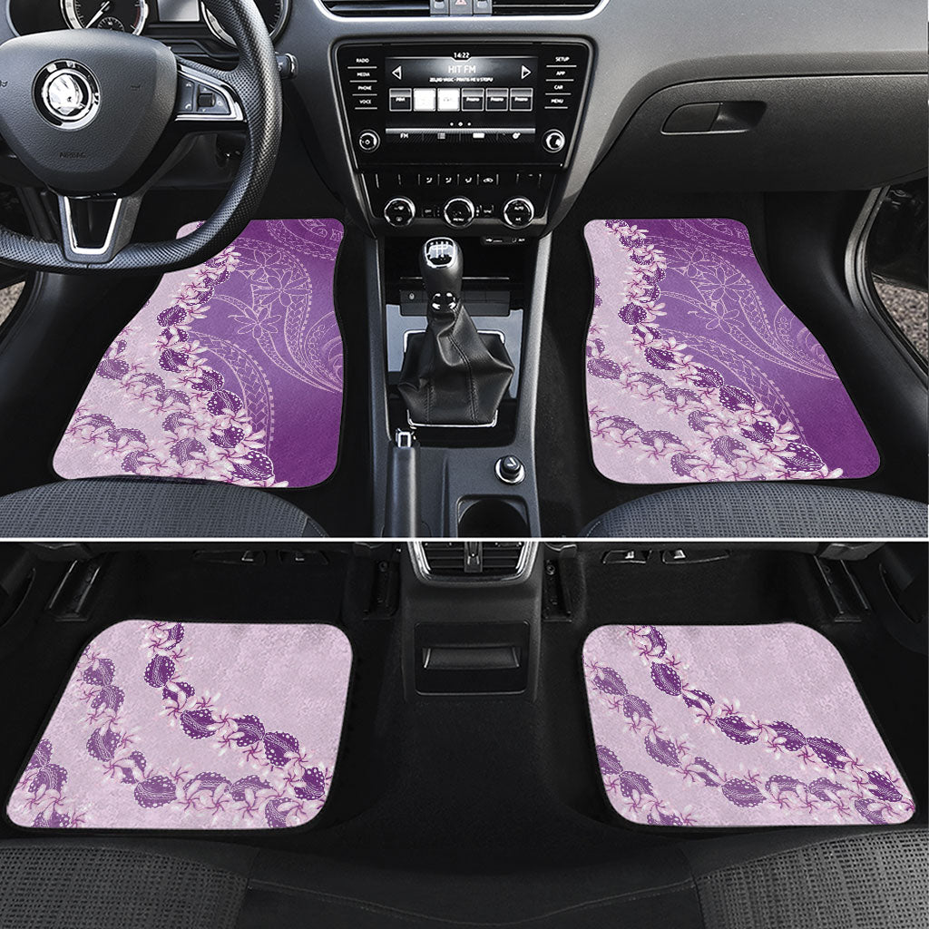Heiva i Tahiti Car Mats Tahitian Tiare Maori Cowrie Lei Purple