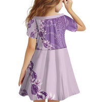 Heiva i Tahiti Family Matching Off The Shoulder Long Sleeve Dress and Hawaiian Shirt Tahitian Tiare Maori Cowrie Lei Purple LT14 - Polynesian Pride