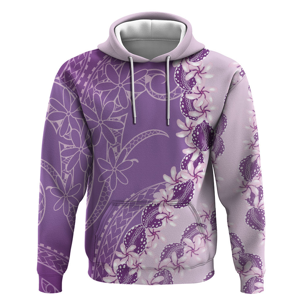 Heiva i Tahiti Hoodie Tahitian Tiare Maori Cowrie Lei Purple