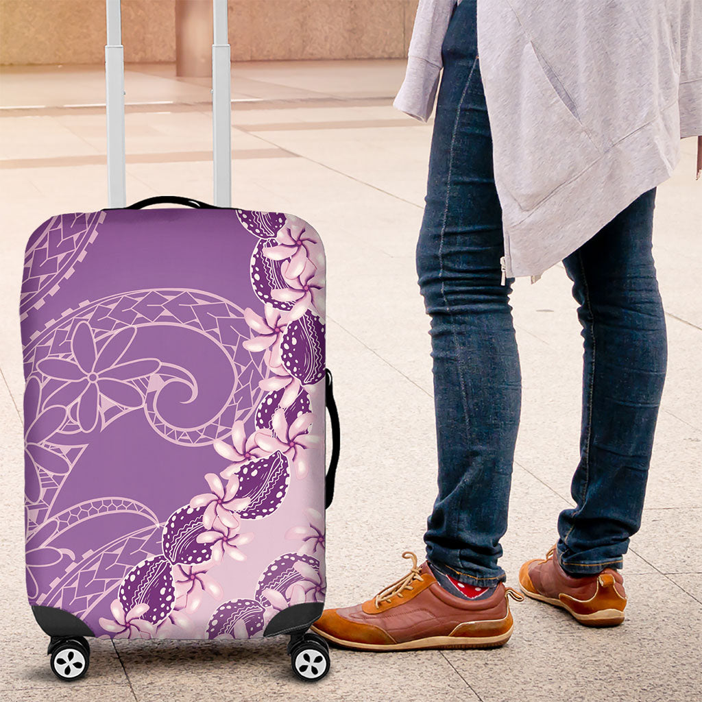Heiva i Tahiti Luggage Cover Tahitian Tiare Maori Cowrie Lei Purple