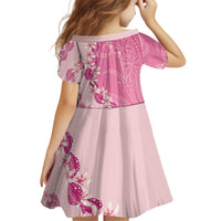 Heiva i Tahiti Family Matching Mermaid Dress and Hawaiian Shirt Tahitian Tiare Maori Cowrie Lei Pink LT14 - Polynesian Pride