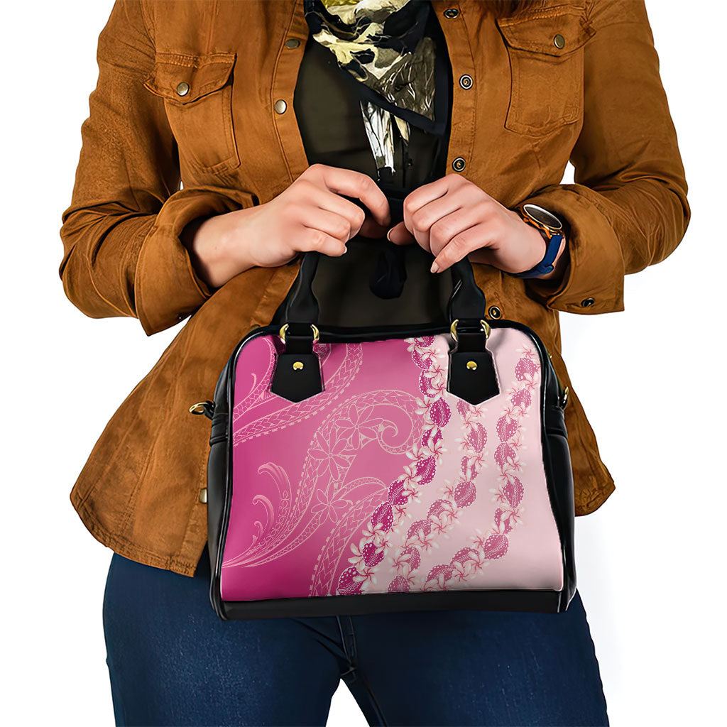 Heiva i Tahiti Shoulder Handbag Tahitian Tiare Maori Cowrie Lei Pink LT14 - Polynesian Pride