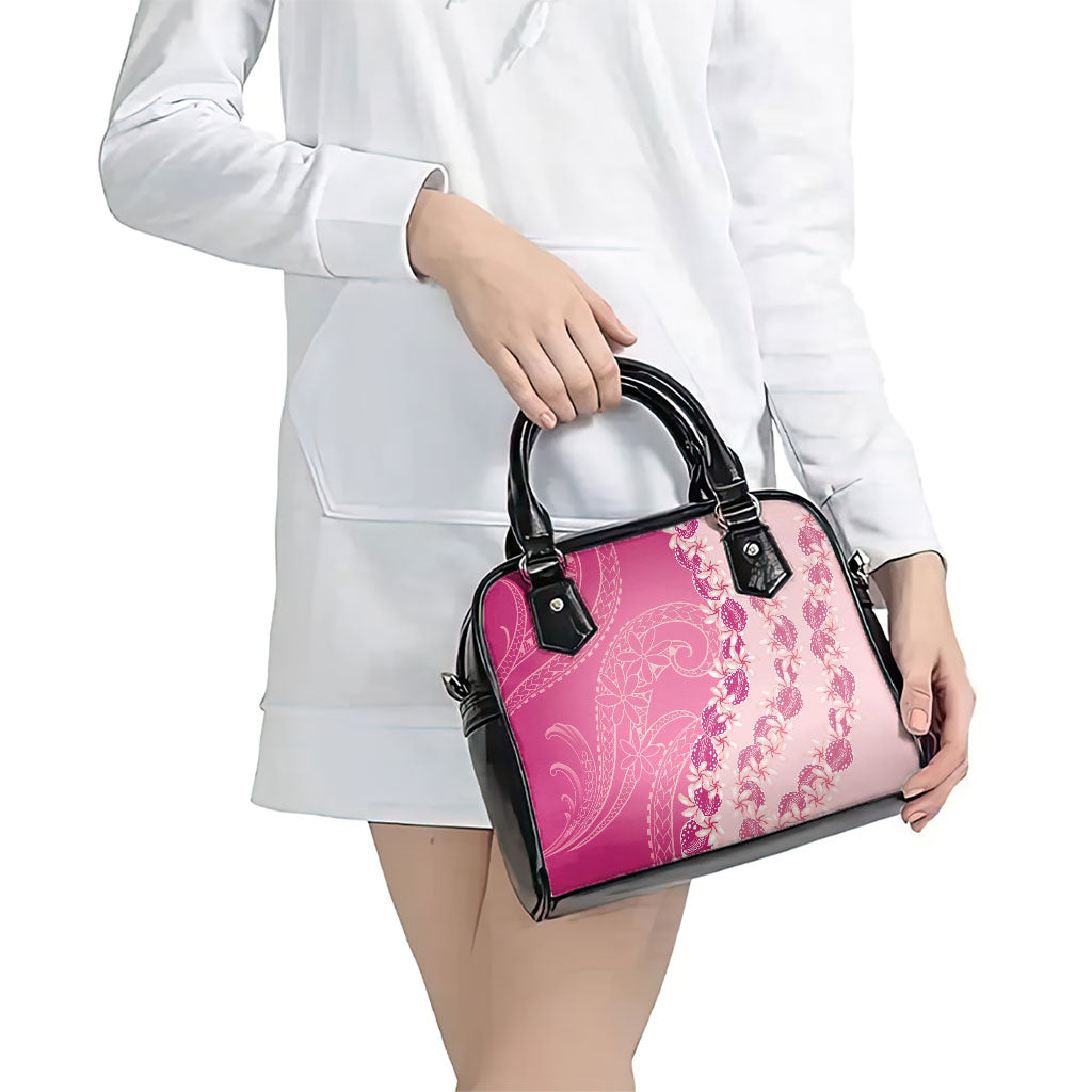 Heiva i Tahiti Shoulder Handbag Tahitian Tiare Maori Cowrie Lei Pink LT14 - Polynesian Pride
