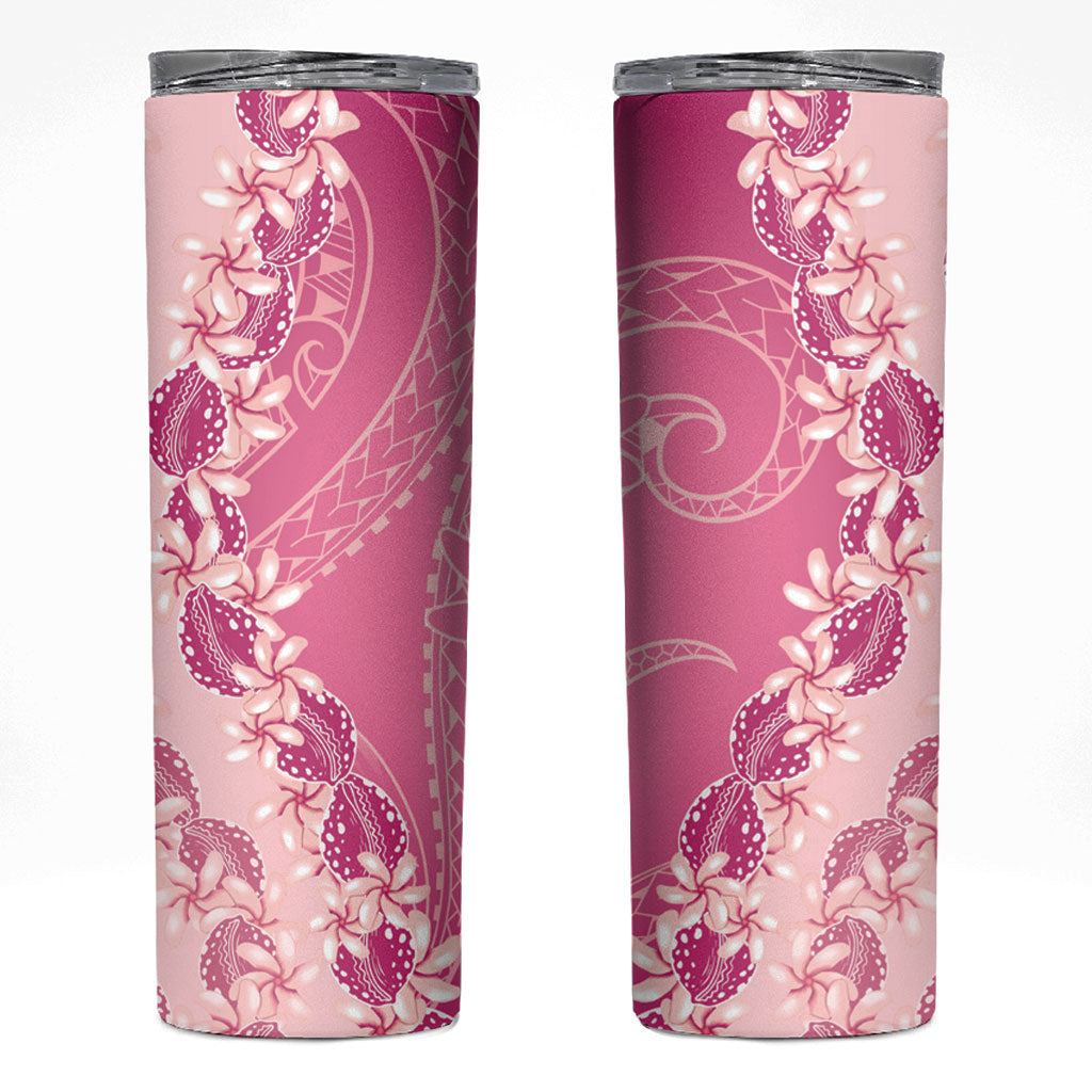 Heiva i Tahiti Skinny Tumbler Tahitian Tiare Maori Cowrie Lei Pink LT14 Pink - Polynesian Pride