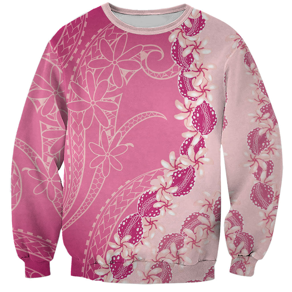Heiva i Tahiti Sweatshirt Tahitian Tiare Maori Cowrie Lei Pink LT14 Unisex Pink - Polynesian Pride