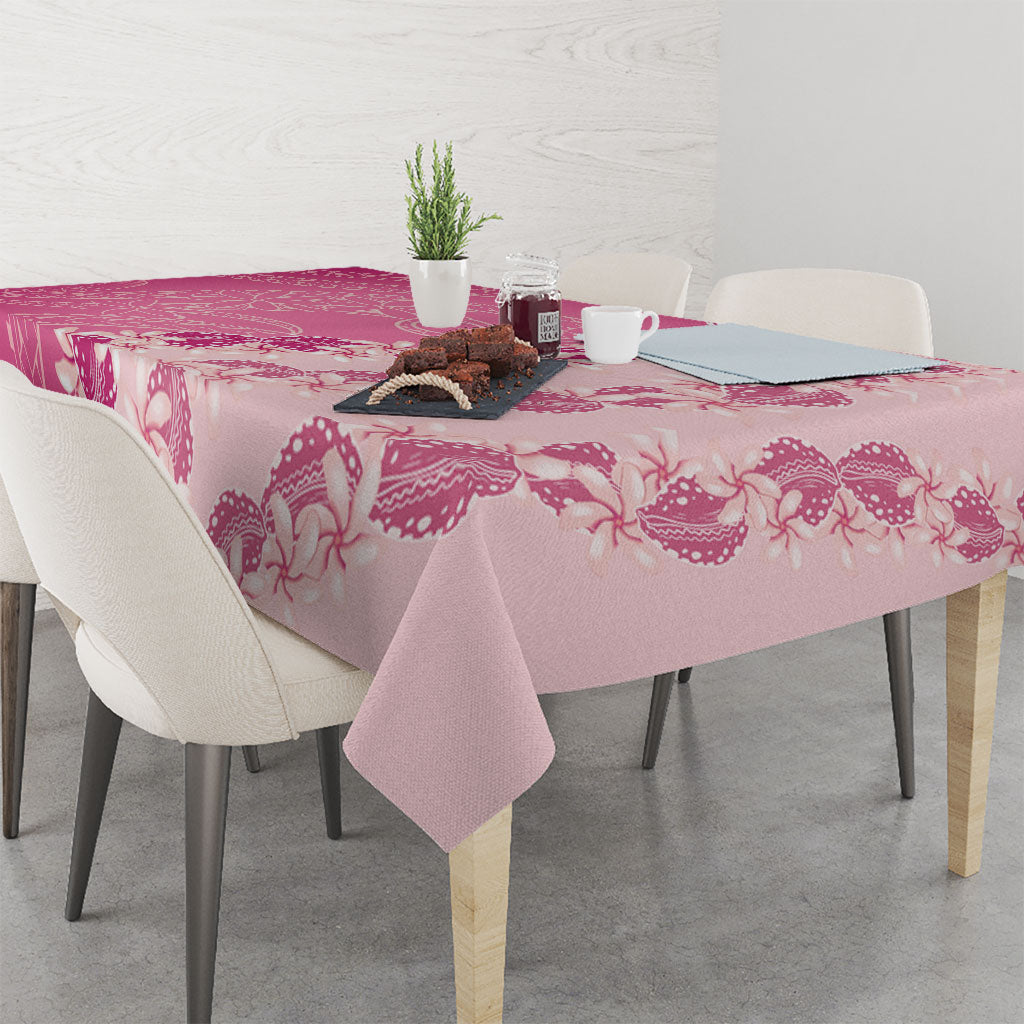 Heiva i Tahiti Tablecloth Tahitian Tiare Maori Cowrie Lei Pink LT14 - Polynesian Pride