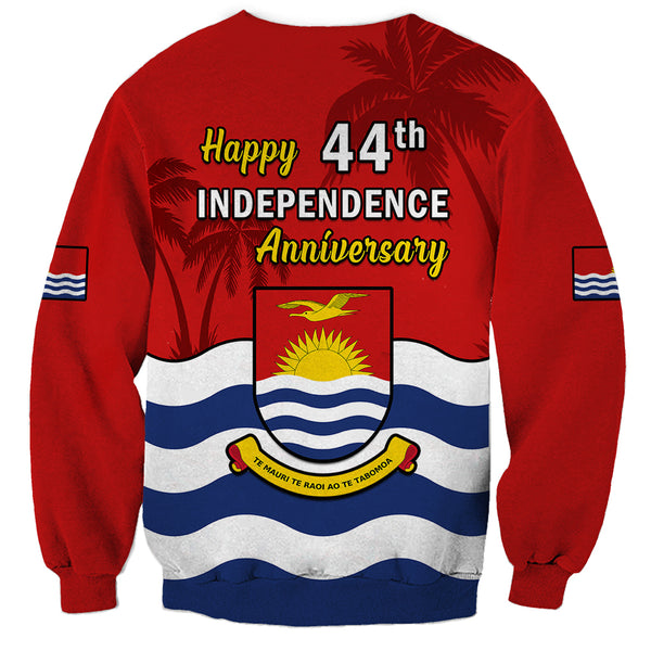 Personalised Kiribati Independence Day Hoodie Dress Happy 44th Anniversary Hibiscus Polynesian LT14
