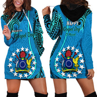 13 March Penrhyn Island Gospel Day Hoodie Dress Cook Islands Tribal Pattern LT14 - Polynesian Pride