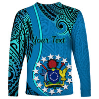 Personalised 13 March Penrhyn Island Gospel Day Long Sleeve Shirt Cook Islands Tribal Pattern LT14 - Polynesian Pride