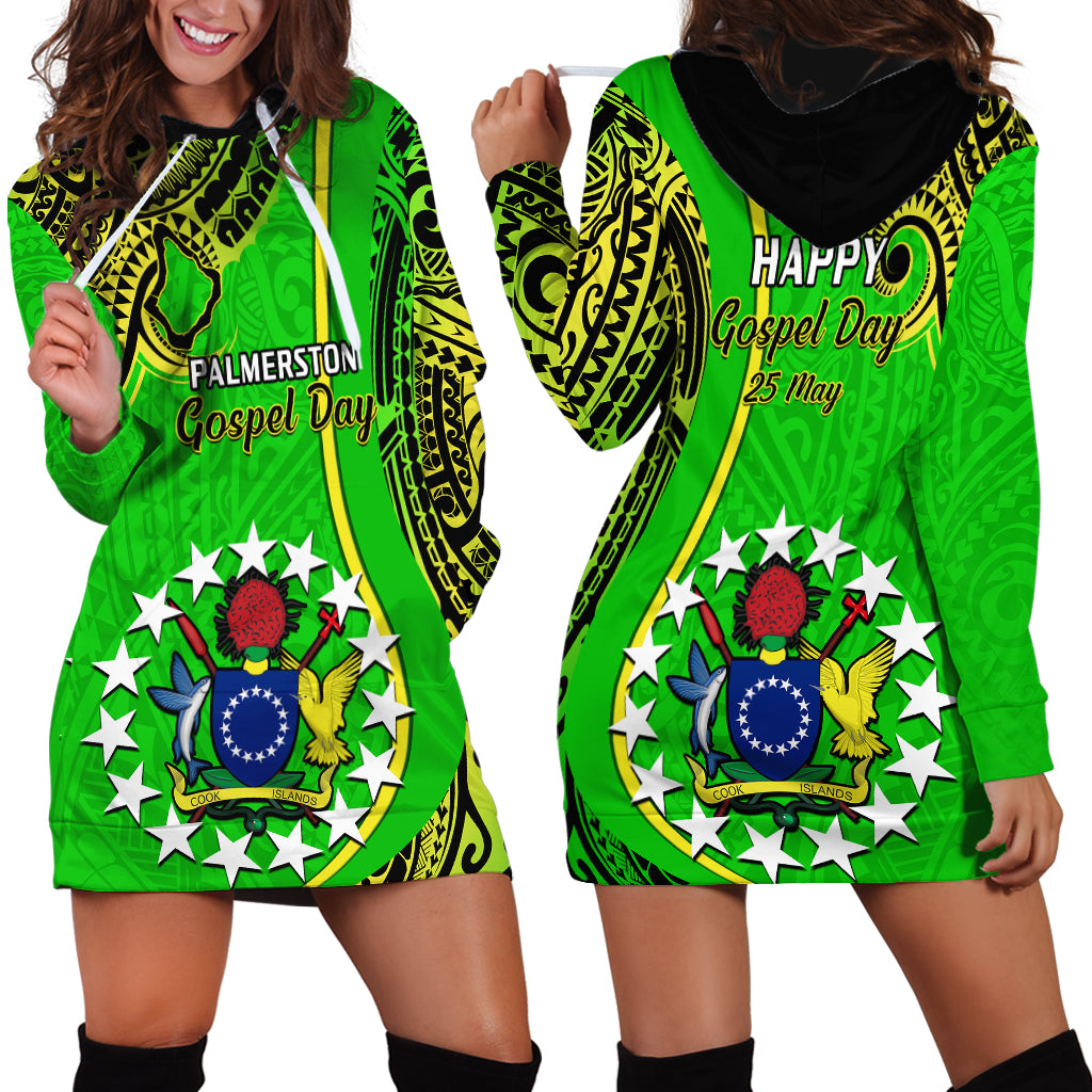 25 May Palmerston Island Gospel Day Hoodie Dress Cook Islands Tribal Pattern LT14 - Polynesian Pride