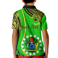 Personalised 25 May Palmerston Island Gospel Day Kid Polo Shirt Cook Islands Tribal Pattern LT14 - Polynesian Pride