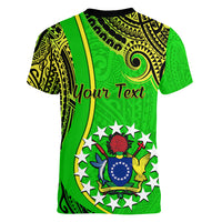 Personalised 25 May Palmerston Island Gospel Day Women V Neck T Shirt Cook Islands Tribal Pattern LT14 - Polynesian Pride