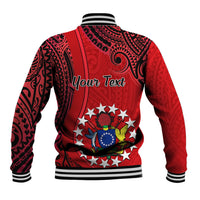 Personalised 20 July Atiu Island Gospel Day Baseball Jacket Cook Islands Tribal Pattern LT14 - Polynesian Pride
