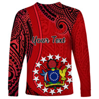 Personalised 20 July Atiu Island Gospel Day Long Sleeve Shirt Cook Islands Tribal Pattern LT14 - Polynesian Pride