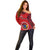Personalised 20 July Atiu Island Gospel Day Off Shoulder Sweater Cook Islands Tribal Pattern LT14 - Polynesian Pride