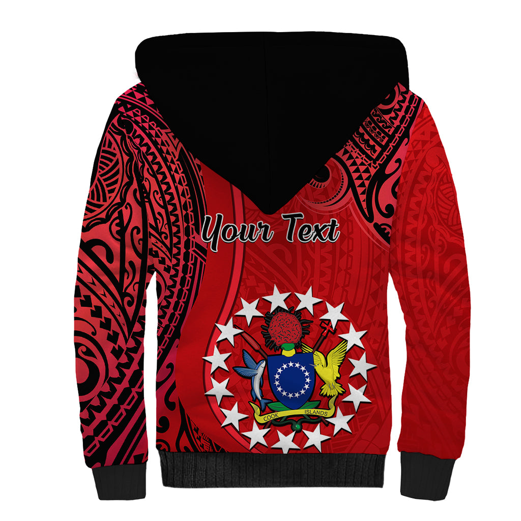 Personalised 20 July Atiu Island Gospel Day Sherpa Hoodie Cook Islands Tribal Pattern LT14 - Polynesian Pride