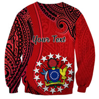 Personalised 20 July Atiu Island Gospel Day Sweatshirt Cook Islands Tribal Pattern LT14 - Polynesian Pride