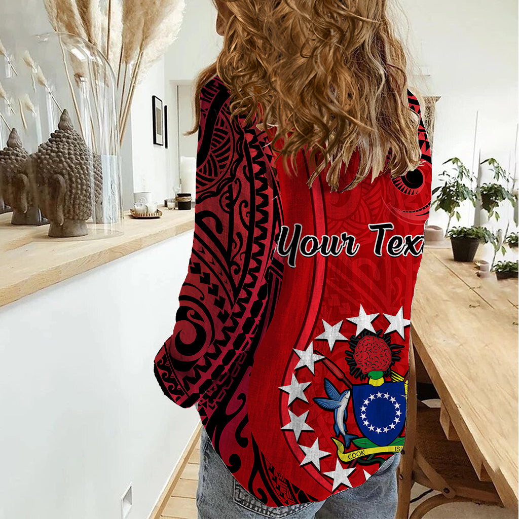 Personalised 20 July Atiu Island Gospel Day Women Casual Shirt Cook Islands Tribal Pattern LT14 - Polynesian Pride