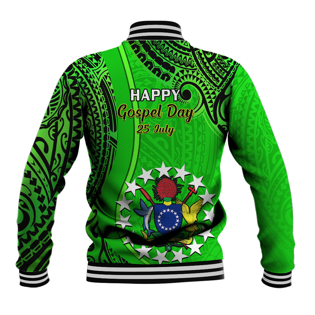 25 July Rarotonga Island Gospel Day Baseball Jacket Cook Islands Tribal Pattern LT14 - Polynesian Pride