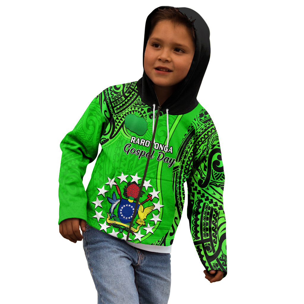 25 July Rarotonga Island Gospel Day Kid Hoodie Cook Islands Tribal Pattern LT14 - Polynesian Pride