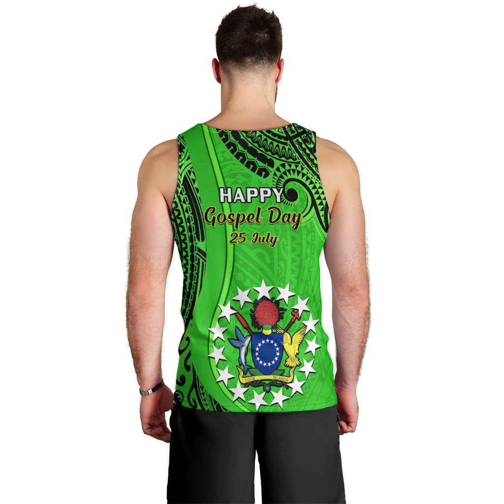 25 July Rarotonga Island Gospel Day Men Tank Top Cook Islands Tribal Pattern LT14 - Polynesian Pride