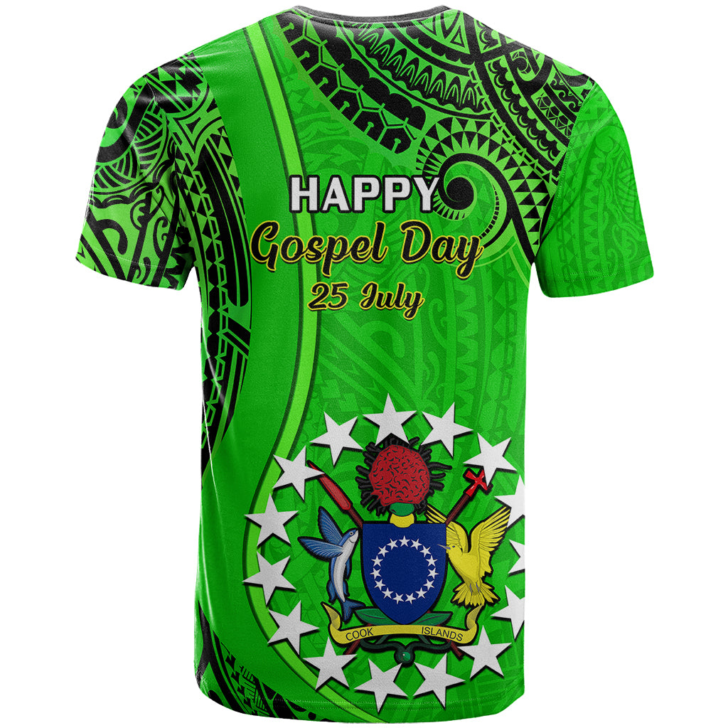 25 July Rarotonga Island Gospel Day T Shirt Cook Islands Tribal Pattern LT14 - Polynesian Pride