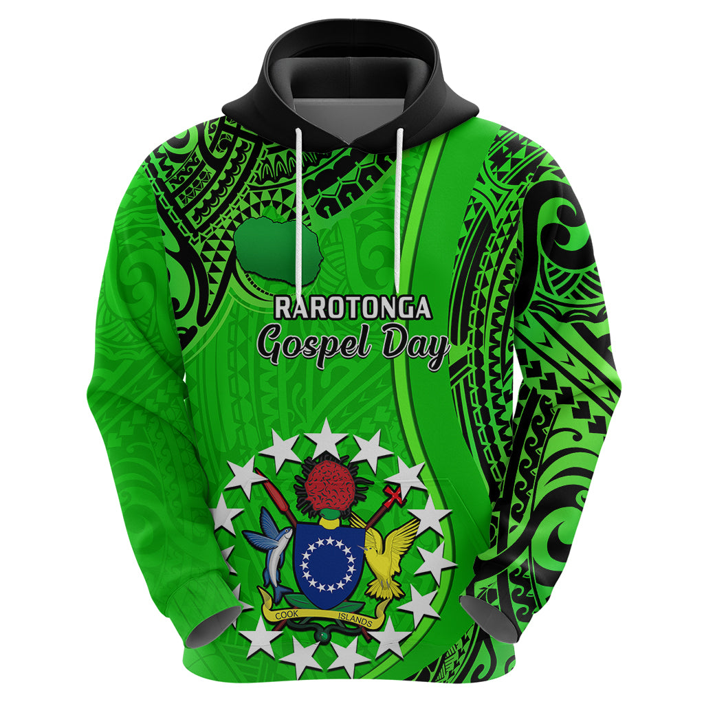 Custom 25 July Rarotonga Island Gospel Day Hoodie Cook Islands Tribal Pattern LT14 - Polynesian Pride