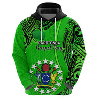 Custom 25 July Rarotonga Island Gospel Day Hoodie Cook Islands Tribal Pattern LT14 - Polynesian Pride
