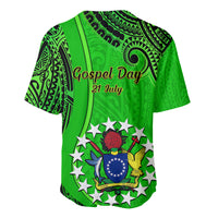 21 July Mitiaro Island Gospel Day Baseball Jersey Cook Islands Tribal Pattern LT14 - Polynesian Pride