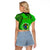 21 July Mitiaro Island Gospel Day Raglan Cropped T Shirt Cook Islands Tribal Pattern LT14 - Polynesian Pride