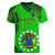 21 July Mitiaro Island Gospel Day Women V Neck T Shirt Cook Islands Tribal Pattern LT14 - Polynesian Pride