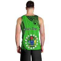 Personalised 21 July Mitiaro Island Gospel Day Men Tank Top Cook Islands Tribal Pattern LT14 - Polynesian Pride