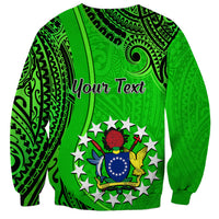 Personalised 21 July Mitiaro Island Gospel Day Sweatshirt Cook Islands Tribal Pattern LT14 - Polynesian Pride