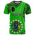 Custom 21 July Mitiaro Island Gospel Day T Shirt Cook Islands Tribal Pattern LT14 Green - Polynesian Pride