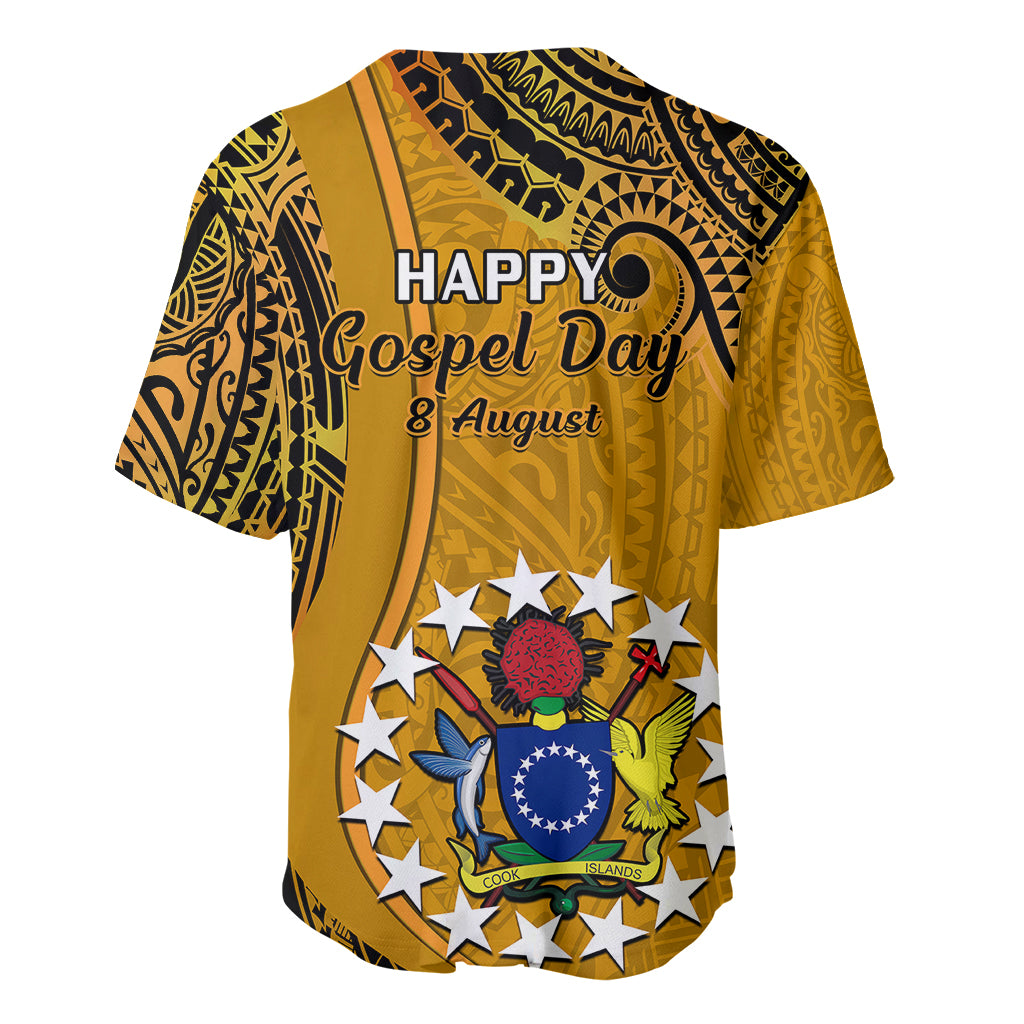 8 August Manihiki Island Gospel Day Baseball Jersey Cook Islands Tribal Pattern LT14 - Polynesian Pride