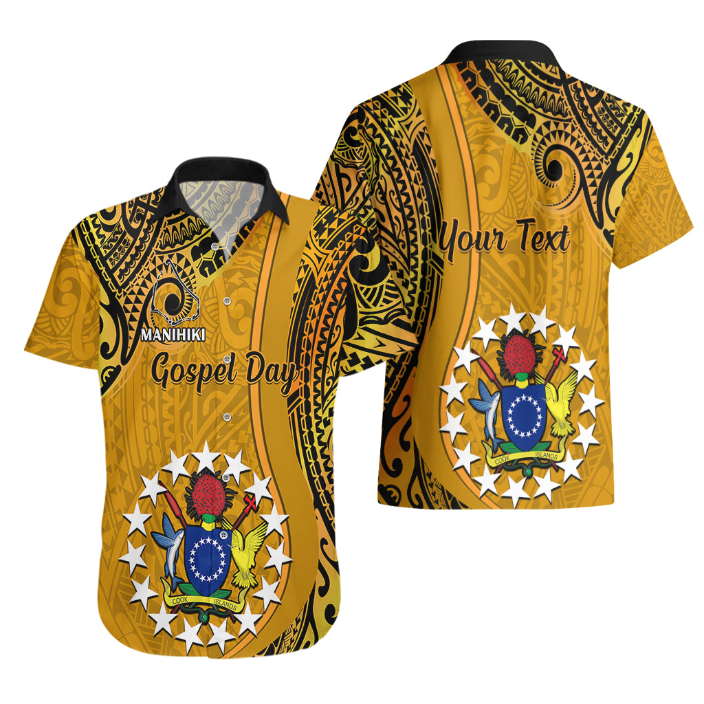 Personalised 8 August Manihiki Island Gospel Day Hawaiian Shirt Cook Islands Tribal Pattern LT14 - Polynesian Pride