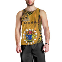 Personalised 8 August Manihiki Island Gospel Day Men Tank Top Cook Islands Tribal Pattern LT14 - Polynesian Pride