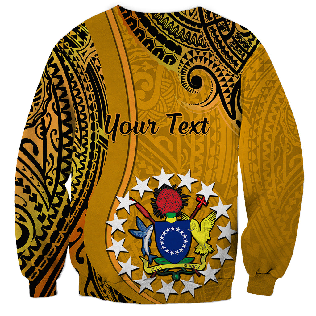 Personalised 8 August Manihiki Island Gospel Day Sweatshirt Cook Islands Tribal Pattern LT14 - Polynesian Pride