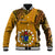 15 August Rakahanga Island Gospel Day Baseball Jacket Cook Islands Tribal Pattern LT14 Unisex Orange - Polynesian Pride