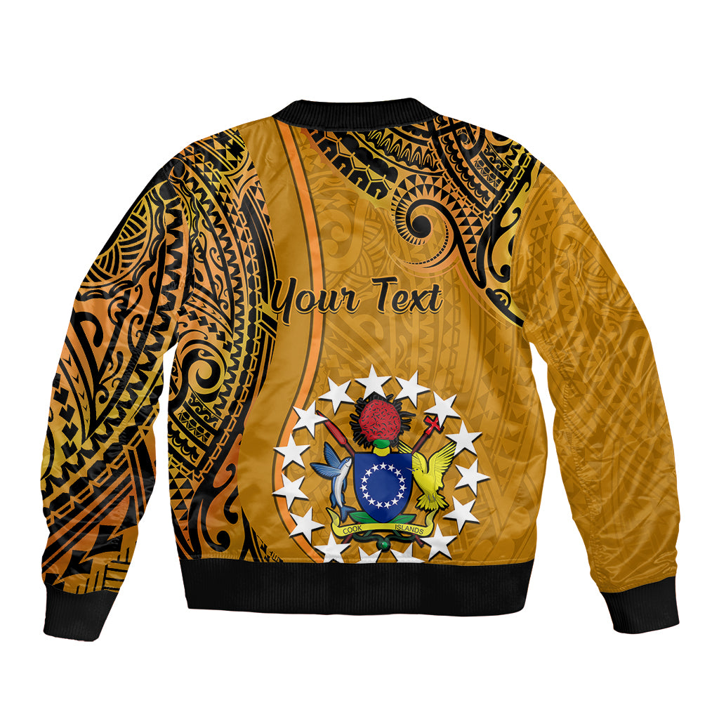 Personalised 15 August Rakahanga Island Gospel Day Bomber Jacket Cook Islands Tribal Pattern LT14 - Polynesian Pride
