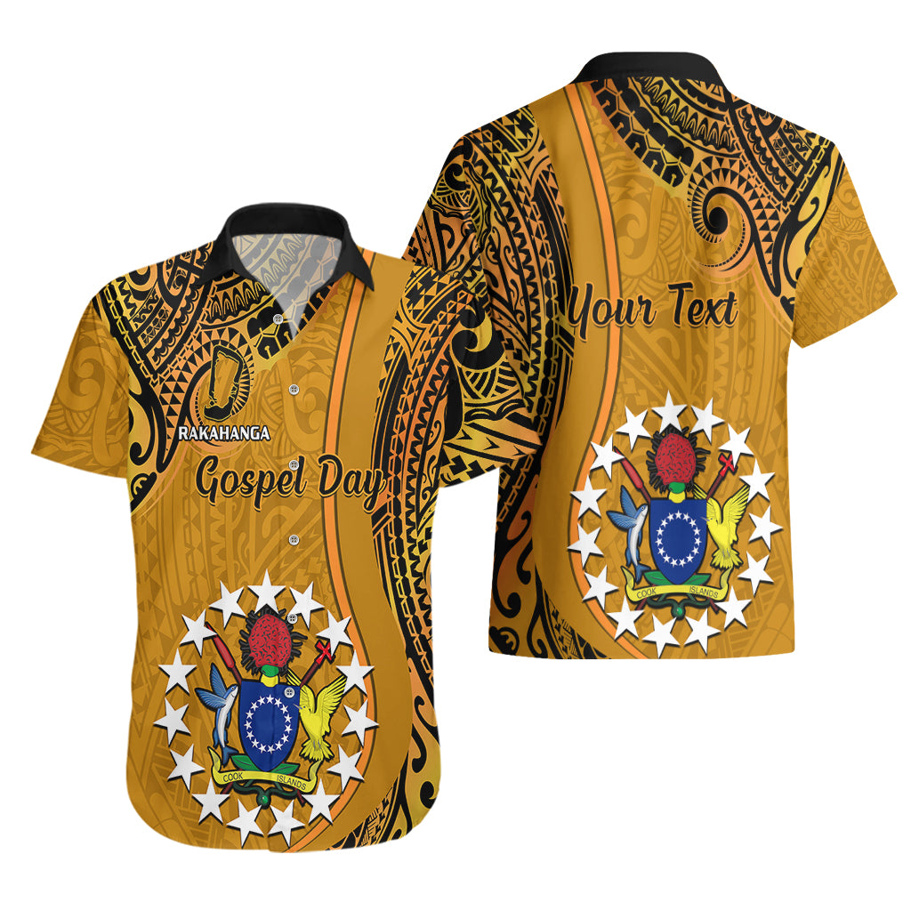 Personalised 15 August Rakahanga Island Gospel Day Hawaiian Shirt Cook Islands Tribal Pattern LT14 - Polynesian Pride