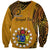 Personalised 15 August Rakahanga Island Gospel Day Sweatshirt Cook Islands Tribal Pattern LT14 Unisex Orange - Polynesian Pride
