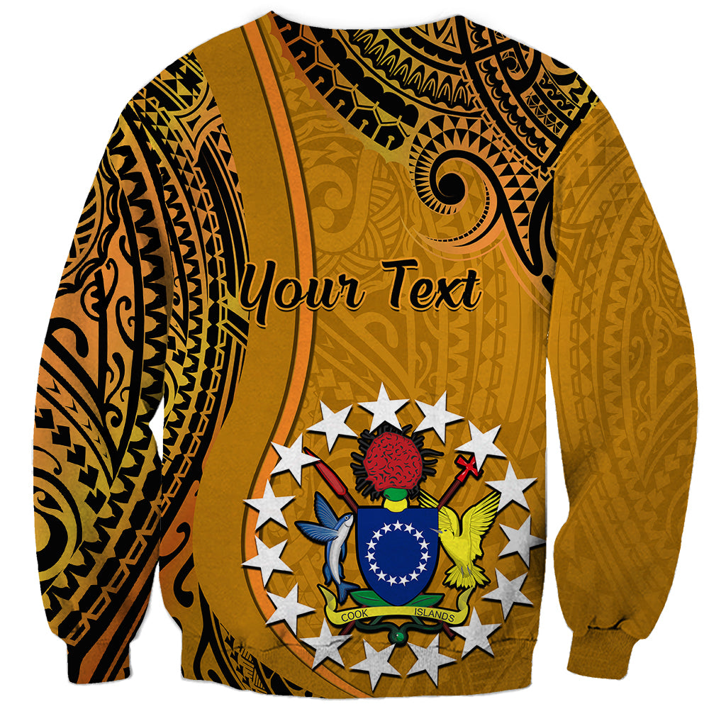 Personalised 15 August Rakahanga Island Gospel Day Sweatshirt Cook Islands Tribal Pattern LT14 - Polynesian Pride