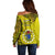 27 October Aitutaki Island Gospel Day Off Shoulder Sweater Cook Islands Tribal Pattern LT14 - Polynesian Pride