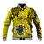Personalised 27 October Aitutaki Island Gospel Day Baseball Jacket Cook Islands Tribal Pattern LT14 Unisex Gold - Polynesian Pride