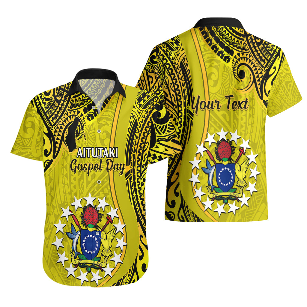 Personalised 27 October Aitutaki Island Gospel Day Hawaiian Shirt Cook Islands Tribal Pattern LT14 - Polynesian Pride