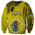 Personalised 27 October Aitutaki Island Gospel Day Sweatshirt Cook Islands Tribal Pattern LT14 Unisex Gold - Polynesian Pride