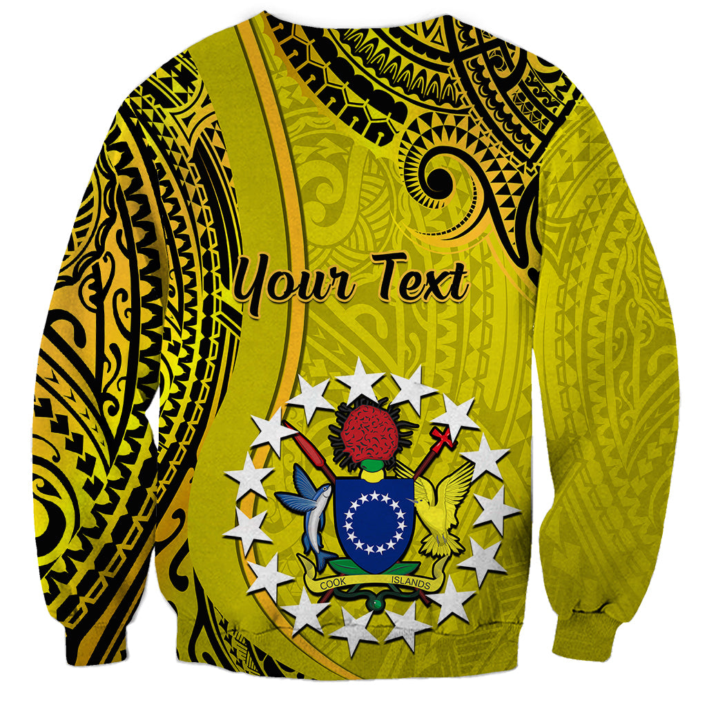 Personalised 27 October Aitutaki Island Gospel Day Sweatshirt Cook Islands Tribal Pattern LT14 - Polynesian Pride