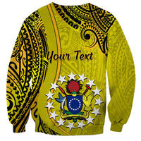 Personalised 27 October Aitutaki Island Gospel Day Sweatshirt Cook Islands Tribal Pattern LT14 - Polynesian Pride