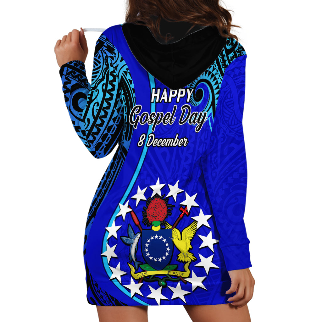 8 December Pukapuka Island Gospel Day Hoodie Dress Cook Islands Tribal Pattern LT14 - Polynesian Pride
